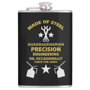 Quadragenarische verjaardag heupfles