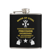 Quadragenarische verjaardag heupfles (Voorkant)