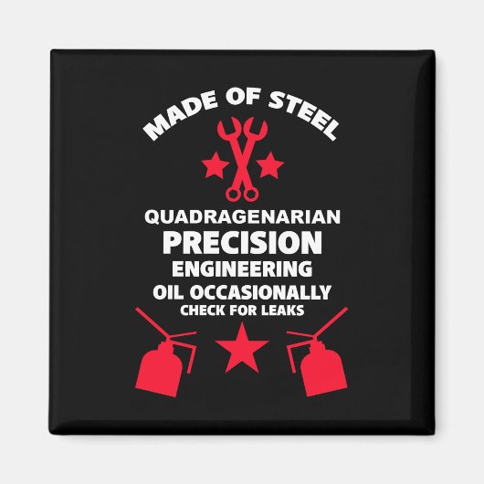 Quadragenarische verjaardag magneet (Voorkant)