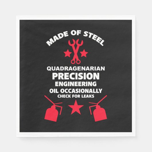 Quadragenarische verjaardag servet (Voorkant)