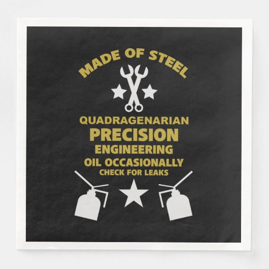 Quadragenarische verjaardag servet (Voorkant)