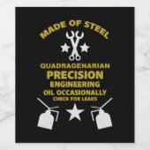 Quadragenarische verjaardag wijn etiket (Enkel label)