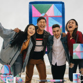 Quadrants  inpakpapier vel