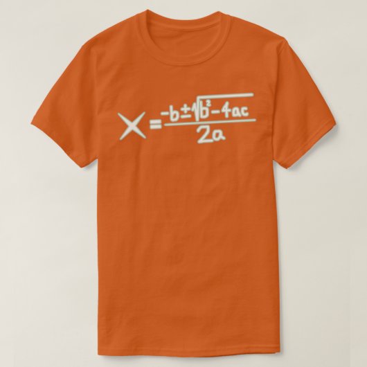 Quadratische formule algebra koeler Wiskunde Cool T-shirt (Design voorkant)