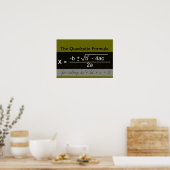 Quadratische Formule Wiskunde Poster (Keuken)