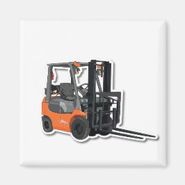 Quadratischer Kühlschrankmagnet mit Gabelstapler Magneet