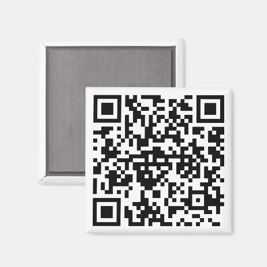 Quadratischer Magnet mit QR-Code (Voorkant / Achterkant)