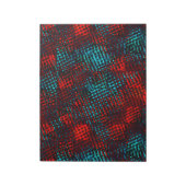 Quadriculados riscados de cor azul claro, vermel notitieblok (Linkerzijde)