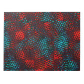 Quadriculados riscados de cor azul claro, vermel notitieblok (Voorkant)