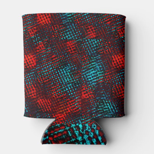 Quadriculados riscados em vermel azul claro. blikjeskoeler (Achterkant)