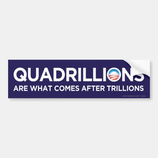 Quadrillion Obama Bumpersticker (Voorkant)