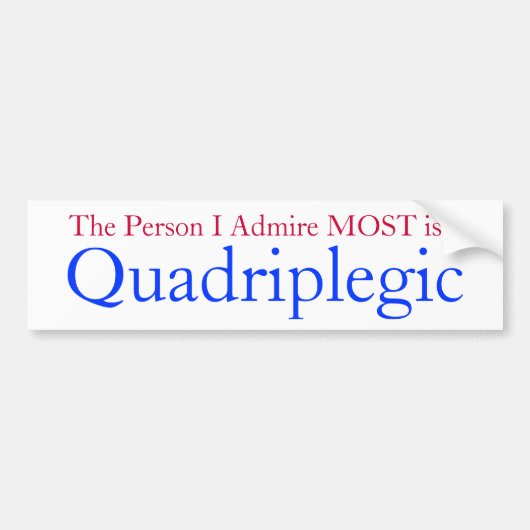 quadriplegie bewustzijn bumpersticker (Voorkant)