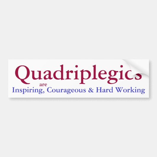 quadriplegisch bewustzijn bumpersticker (Voorkant)