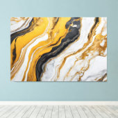 Quadro Abstrato amarelo, preto, branco em Canvas (Insitu (Houten vloer))