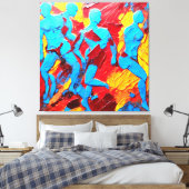 Quadro Abstrato em Canvas A Reconstrução Humana (Insitu (Slaapkamer))