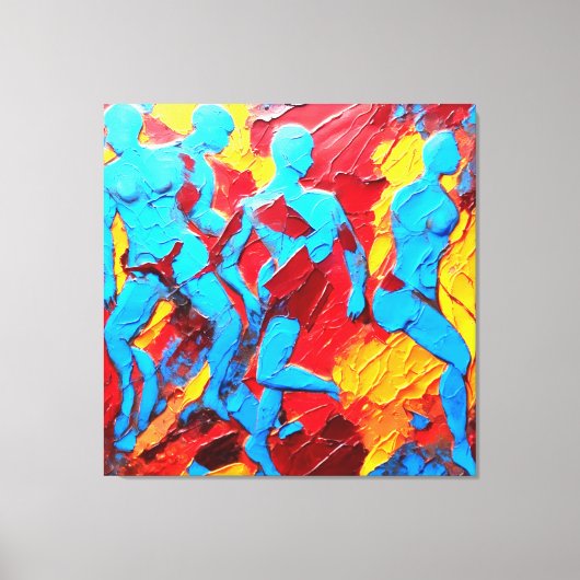 Quadro Abstrato em Canvas A Reconstrução Humana Afdruk (Voorkant)