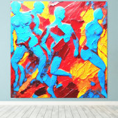 Quadro Abstrato em Canvas A Reconstrução Humana Afdruk (Insitu (Houten vloer))