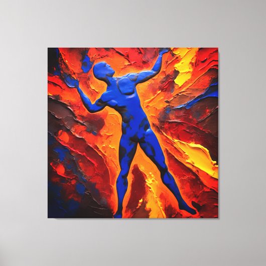 Quadro Abstrato em Canvas O Construtor dos Átomos (Voorkant)