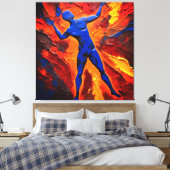 Quadro Abstrato em Canvas O Construtor dos Átomos Afdruk (Insitu (Slaapkamer))