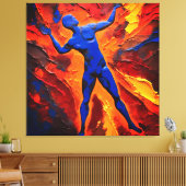 Quadro Abstrato em Canvas O Construtor dos Átomos Afdruk (Insitu (Woonkamer))