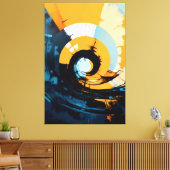 Quadro abstrato Impressão em Tela Canvas Afdruk (Insitu (Woonkamer))