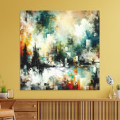 Quadro Abstrato várias cores Canvas Afdruk (Insitu (Woonkamer))