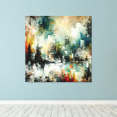 Quadro Abstrato várias cores Canvas Afdruk (Insitu (Houten vloer))