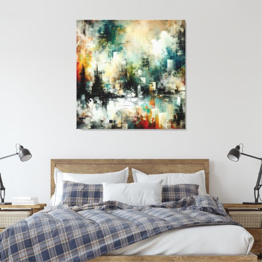 Quadro Abstrato várias cores Canvas Afdruk (Insitu (Slaapkamer))