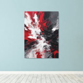 Quadro abstrato, vermelho, preto, cinza e branco canvas afdruk (Insitu (Houten vloer))