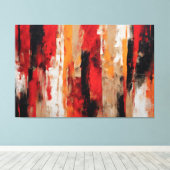 Quadro Abstrato Vermelho, preto etc... em Canvas (Insitu (Houten vloer))
