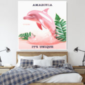 Quadro Amazônia - It's Unique - Boto Cor de Rosa Canvas Afdruk (Insitu (Slaapkamer))