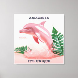 Quadro Amazônia - It's Unique - Boto Cor de Rosa Canvas Afdruk