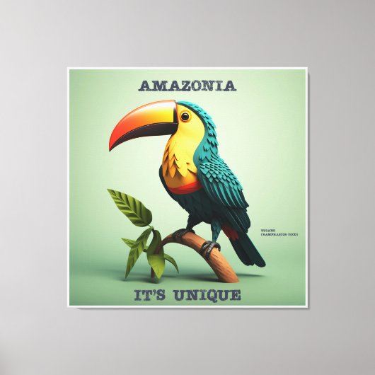 Quadro Amazônia - It's Unique - Tucano Canvas Afdruk (Voorkant)