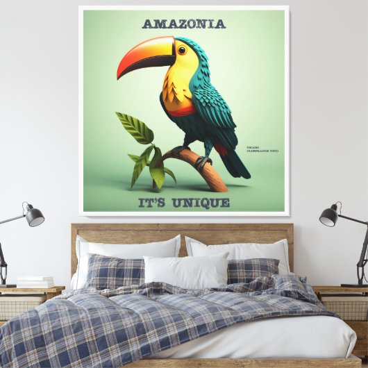 Quadro Amazônia - It's Unique - Tucano Canvas Afdruk (Insitu (Slaapkamer))