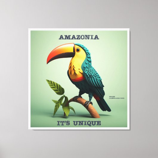 Quadro Amazônia - It's Unique - Tucano Canvas Afdruk (Voorkant)