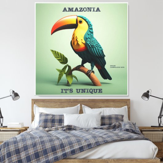 Quadro Amazônia - It's Unique - Tucano Canvas Afdruk (Insitu (Slaapkamer))