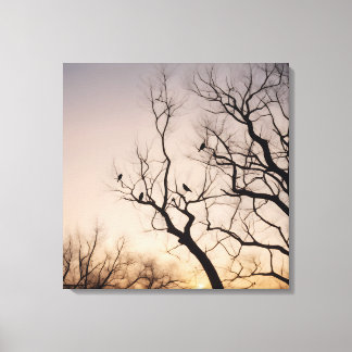 Quadro árvore seca canvas afdruk