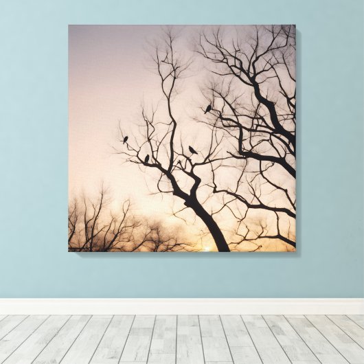 Quadro árvore seca canvas afdruk (Insitu (Houten vloer))