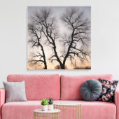 Quadro Árvore seca no deserto Canvas Afdruk (Insitu (Woonkamer))