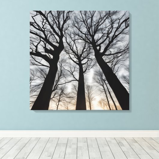 Quadro Árvore seca no deserto Canvas Afdruk (Insitu (Houten vloer))