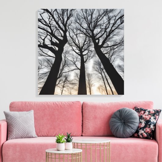 Quadro Árvore seca no deserto Canvas Afdruk (Insitu (Woonkamer))