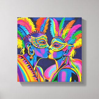 Quadro carnaval para si apaixonar canvas afdruk