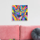 Quadro carnaval para si apaixonar canvas afdruk (Insitu (Woonkamer))