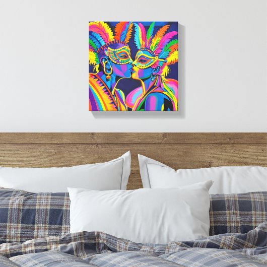 Quadro carnaval para si apaixonar canvas afdruk (Insitu (Slaapkamer))