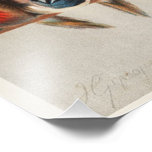 Quadro com grupo de pássaros foto afdruk (Hoek)