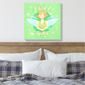 Quadro de fada com escrito "Fairy Girl" Canvas Afdruk (Insitu (Slaapkamer))