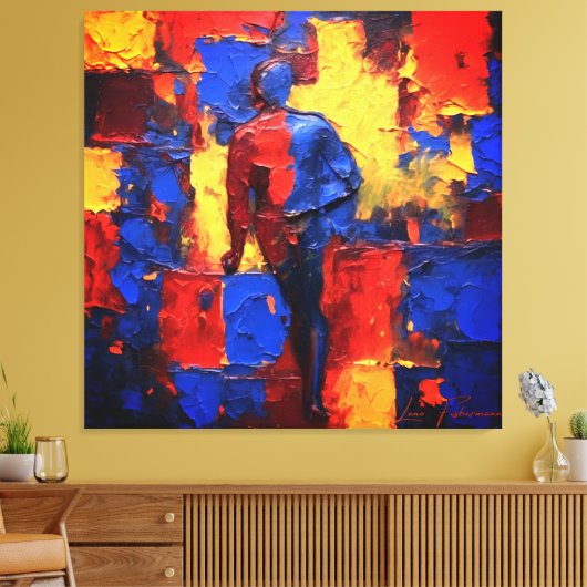Quadro Decorativo Abstrato Expressionista Canvas 2 (Insitu (Woonkamer))