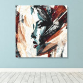 Quadro decorativo abstrato Rosto de Mulher Canvas Afdruk (Insitu (Houten vloer))
