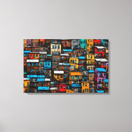 Quadro decorativo favela Impressão em Canva Canvas Afdruk
