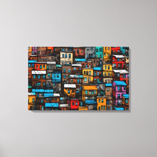 Quadro decorativo favela Impressão em Canva Canvas Afdruk (Voorkant)
